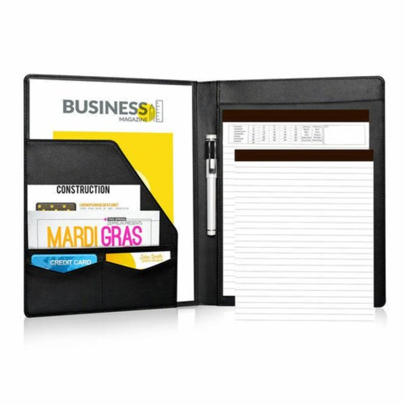 Padfolio/Portfolio Folder - Lemome Executive Leather Padfolio with Document Fold - Picture 1 of 11
